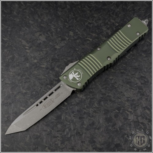 (#144-10APOD) Microtech OD Green Combat Troodon Tanto Apocalyptic Plain  - Front