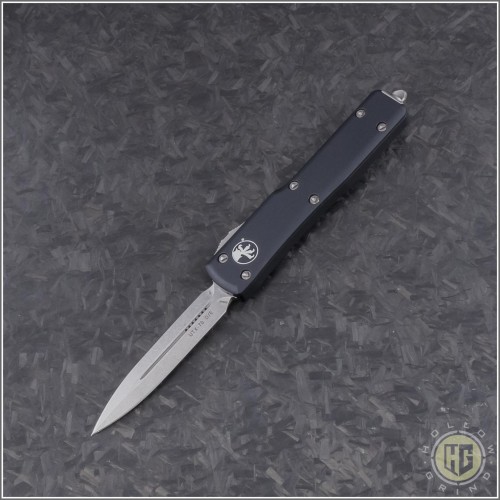 (#147-10) Microtech UTX-70 D/E Stonewash Plain - Front