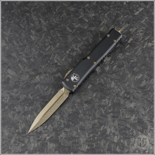 (#147-13) Microtech UTX-70 D/E Bronzed Plain - Front