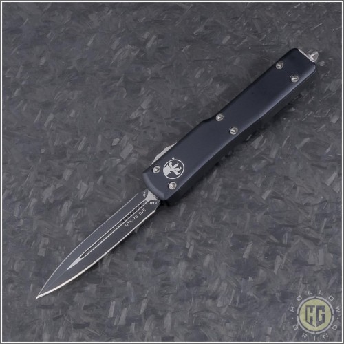 (#147-1PR) Microtech UTX-70 D/E Black Plain Proof Run - Front