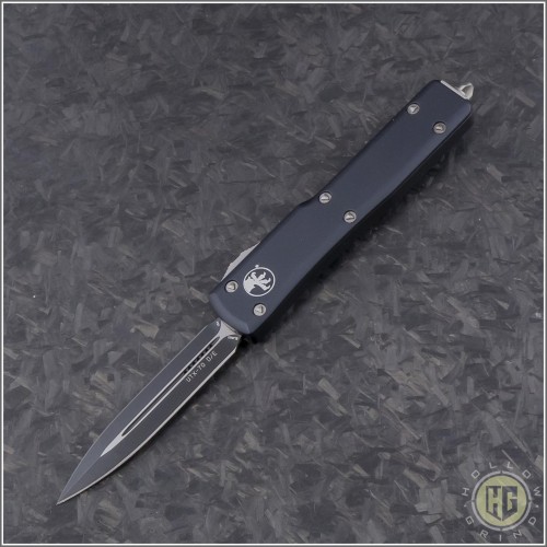 (#147-1) Microtech UTX-70 D/E Black Plain - Front