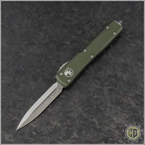 (#147-4OD) Microtech OD Green UTX-70 D/E Satin Plain - Front