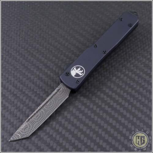 (#149-16) Microtech UTX-70 T/E Damascus Standard Tactical - Front