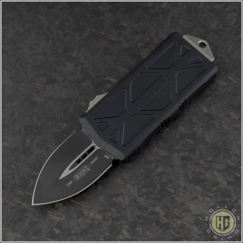 (#157-1) Microtech Exocet Black Plain - Front