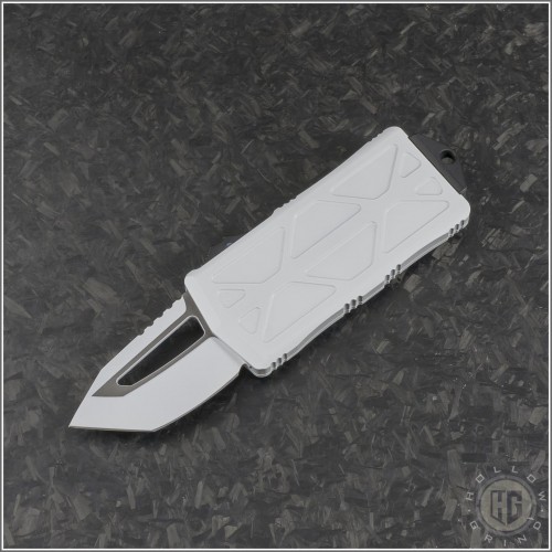(#158-1ST) Microtech Exocet White T/E Plain - Front