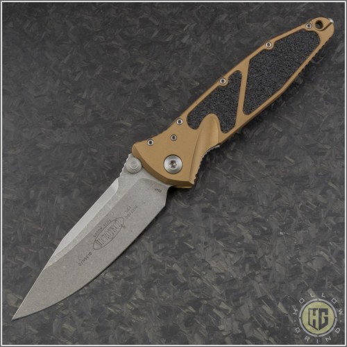 (#160-10TA) Microtech Tan Socom Elite M/A Stonewash Standard - Front