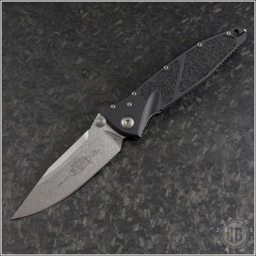 (#160-10) Microtech Socom Elite M/A Stonewash Standard - Front