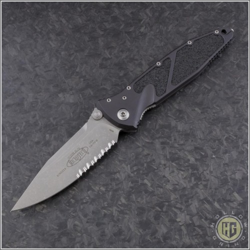 (#160-11AP) Microtech Socom Elite M/A Apocalyptic Partially Serrated - Front
