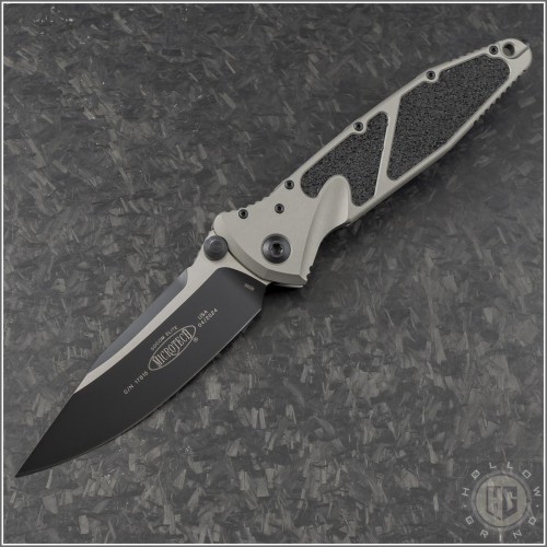 (#160-1NC) Microtech Natural Clear Socom Elite M/A Black Plain - Front