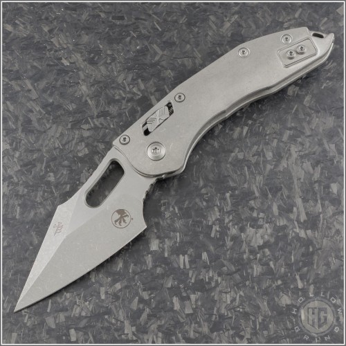 (#169RL-10APMS1) Microtech Titanium Ram-Lok Stitch Apocalyptic Plain - Front