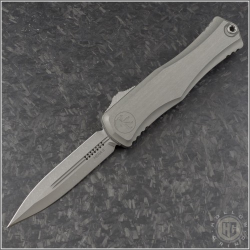 (#1702-10APNC) Microtech Knives Natural Clear Hera II Apocalyptic D/E Plain - Front