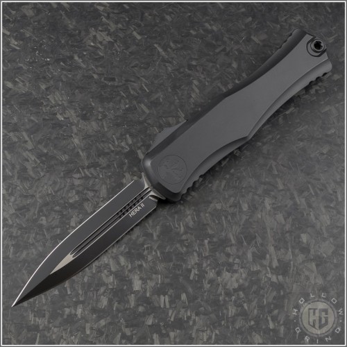 (#1702-1T) Microtech Knives Hera II Black D/E Plain - Front