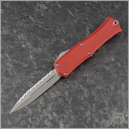 (#1702M-12APRD) Microtech Knives Red Hera II Mini D/E Apocalyptic - Front