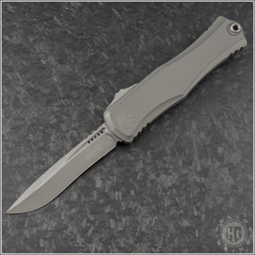 (#1705-10APNC) Microtech Knives Natural Clear Hera II Apocalyptic Recurve Plain - Front