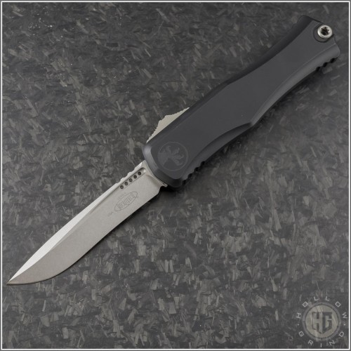 (#1705-10) Microtech Knives Hera II Stonewash Recurve Plain - Front