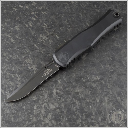 (#1705-1DLCTS) Microtech Knives Hera II DLC Tacitcal Recurve Plain - Front