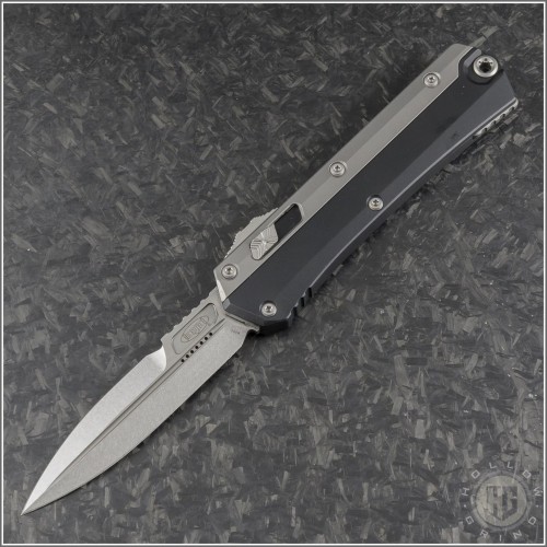 (#184-10) Microtech Glykon Bayonet Stonewash Plain - Front