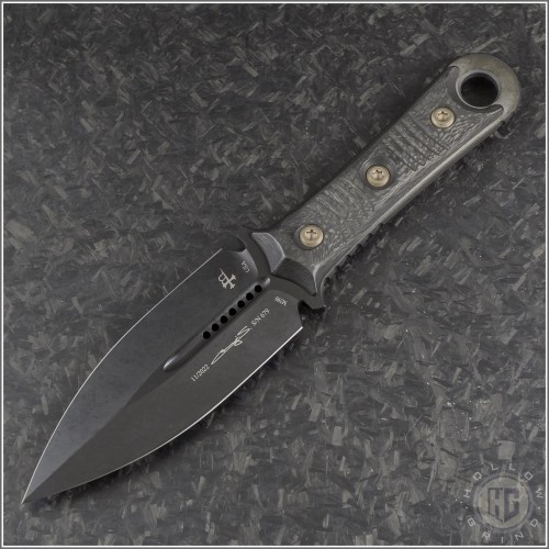 (#201-1DLCCFS) Microtech SBD D/E DLC Plain - Front