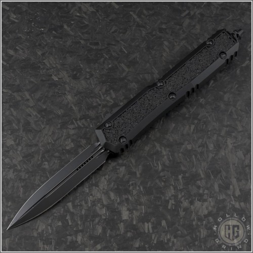 (#206-1TS) Microtech Knives Makora D/E Shadow Black Plain - Front