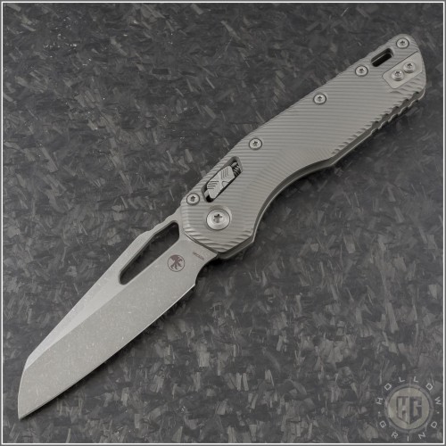 (#210-10APFLNC) Microtech Natural Clear MSI Wharncliffe Ram-Lok Apocalyptic Plain - Front