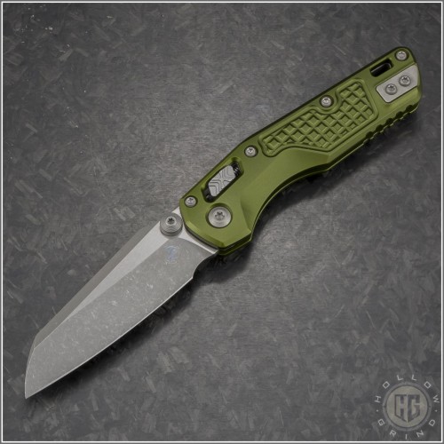 (#210M-10APFROD) Microtech OD Green MSI Mini Ram-Lok Wharncliffe Apocalyptic Plain - Front