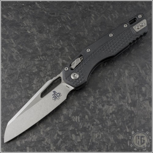 (#210T-10PMBK30) Microtech MSI Wharncliffe Ram-Lok Stonewash Plain - Front