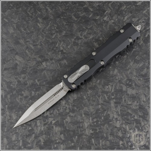 (#225-10S) Microtech Knives Dirac D/E Stonewash Plain - Front
