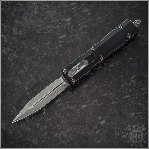 (#225-10) Microtech Knives Dirac D/E Stonewash Plain - Front
