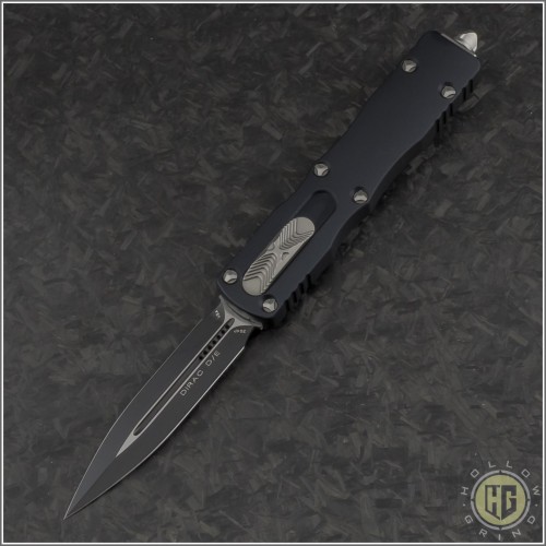 (#225-1) Microtech Knives Dirac D/E Black Plain - Front