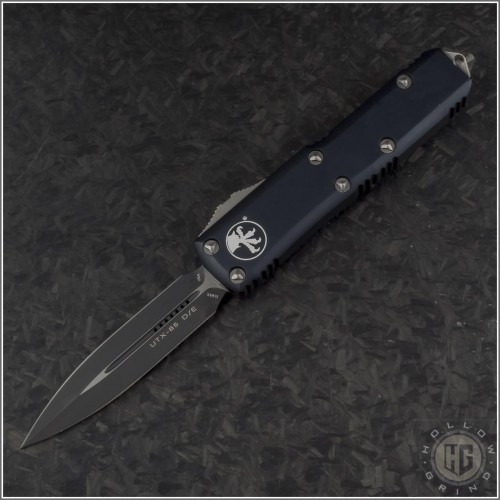 (#232-1-204P) Microtech UTX-85 D/E Black Plain - Front