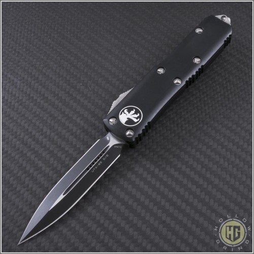 (#232-1) Microtech UTX-85 D/E Black Plain - Front