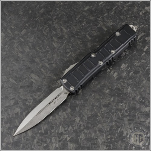 (#232II-10S) Microtech UTX-85 II D/E Stepside Stonewash Plain - Front