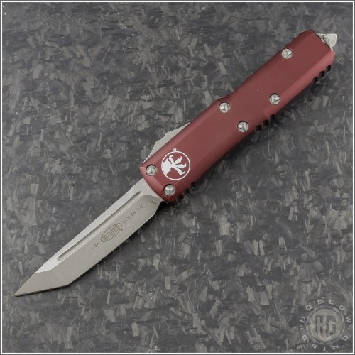 (#233-10APMR) Microtech Merlot UTX-85 T/E Apocalyptic Plain - Front