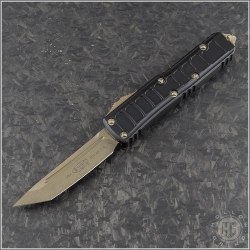 (#233II-13APS) Microtech UTX-85 II T/E Stepside Bronzed Plain - Front