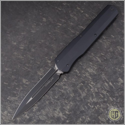 (#242S-1T) Microtech Cypher D/E Smooth Tactical Standard - Front