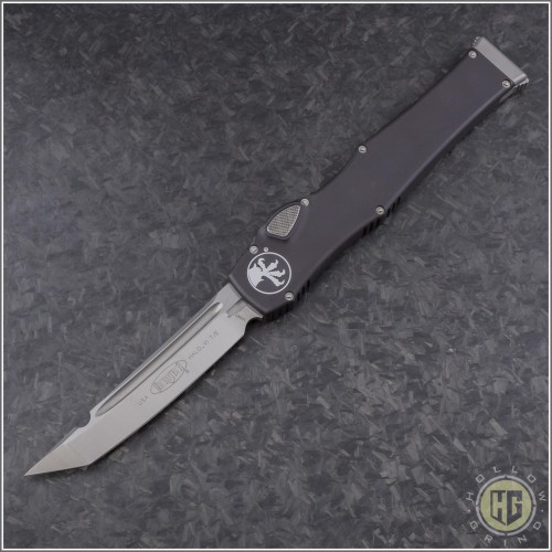 (#250-4NS) Microtech Halo VI T/E Satin Plain No Safety - Front