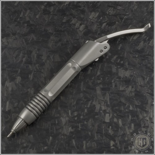 (#401-SS-BB) Microtech Siphon II Pen Bead Blast - Front