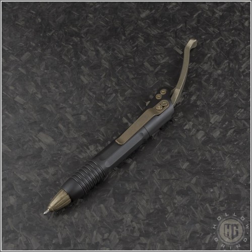 (#401-SS-BKBZAP) Microtech Siphon II Pen Black - Front