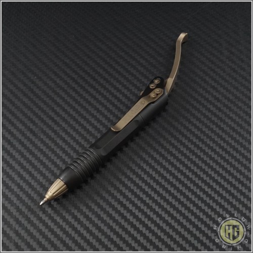 (#401-SS-BK) Microtech Siphon II Pen Black - Front
