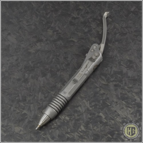(#401-SS-SW25) Microtech Siphon II Pen Stainless 25th Anniversary - Front
