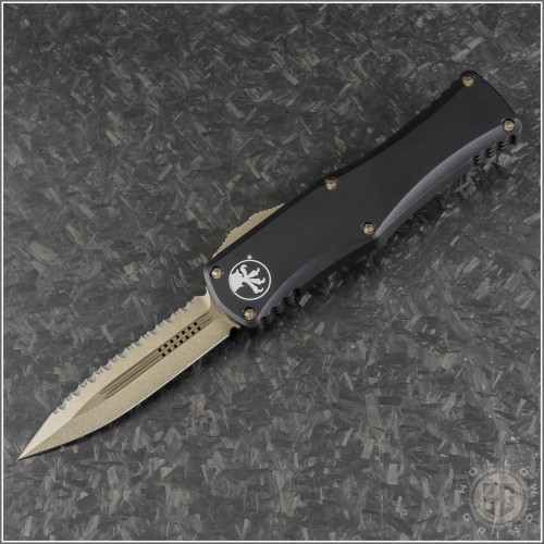 (#702-15) Microtech Hera D/E Bronzed Fully Serrated - Front