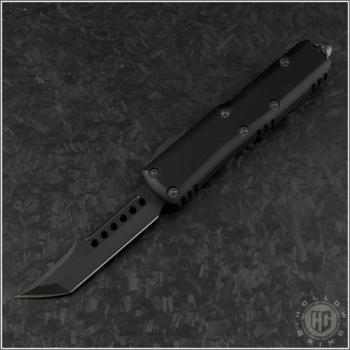 (#719-1DLCTSH) Microtech UTX-85 Hellhound Tanto Shadow DLC - Front