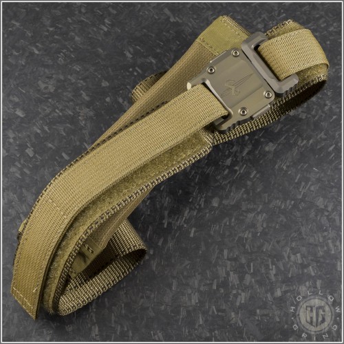 (#91-CYTTI-38) Microtech Apis Belt Coyote w/ Bronze Titanium Buckle - Front