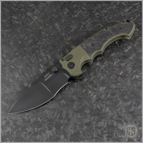 (#ADV-Jav-OD) ADV Tactical Javelin OD Green Black Blade - Front