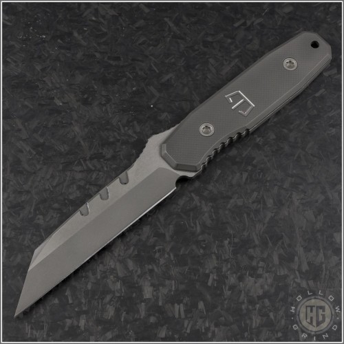 (#BSC-AMER-001) Blackside Customs Americana Gray Matter Wharncliffe Ti Handle - Front