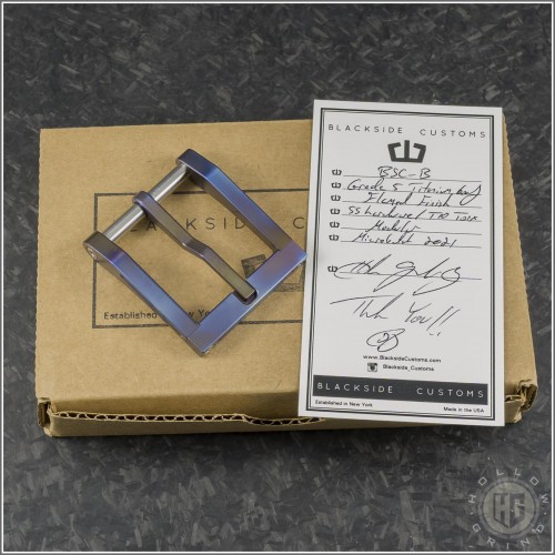 (#BSC-B-TiFL) Blackside Customs Buckle Flamed Ti - Front