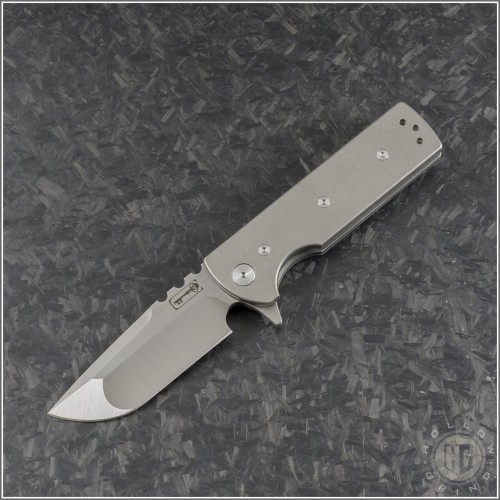 (#CK-TAK-DP-Ti) Chaves Knives T.A.K. Titanium Drop Point - Front