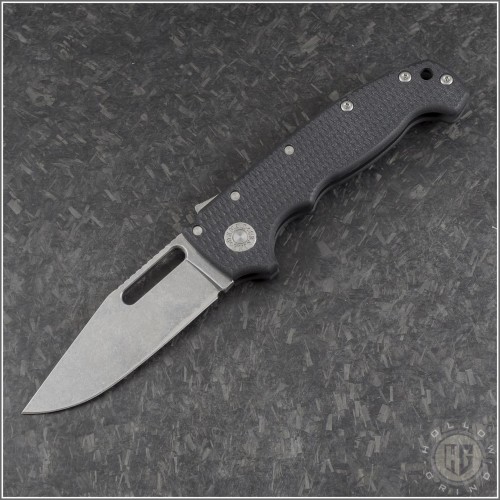(#DK-MGAD20-BK) Demko Knives MG AD20 G-10 Scales - Black - Front