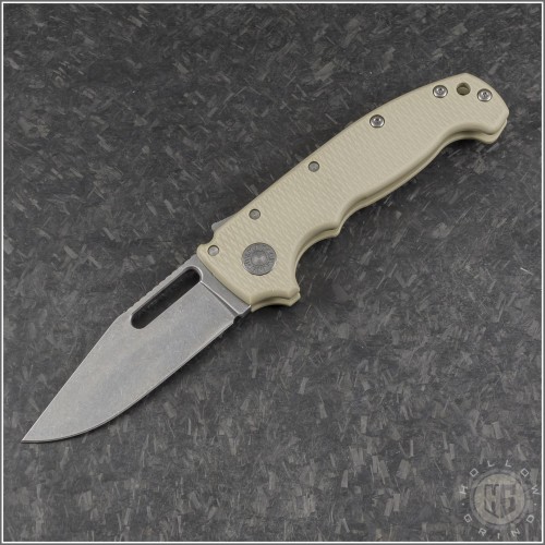 (#DK-MGAD20-TAN) Demko Knives MG AD20 G-10 Scales - Tan - Front