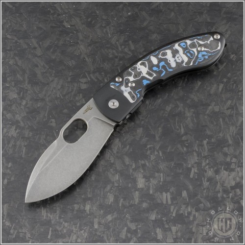 (#DRD-LL-01) D Rocket Design Lum Leaf White Black CF Inlay Stonewash Plain - Front